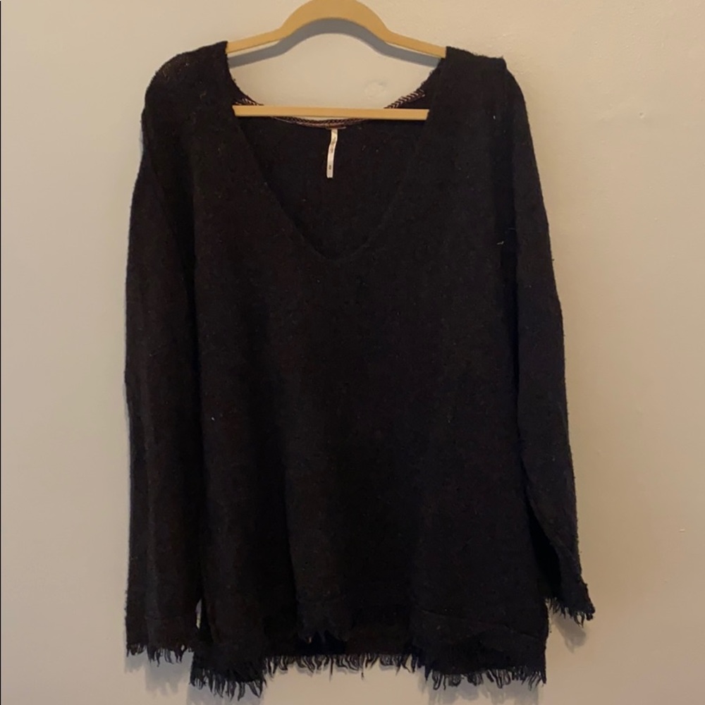 Free People Brown Oversized Sweater